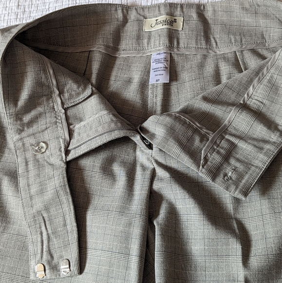 Women's Jessica Petite Plaid Dress Pants in Sz 8 - Picture 3 of 6